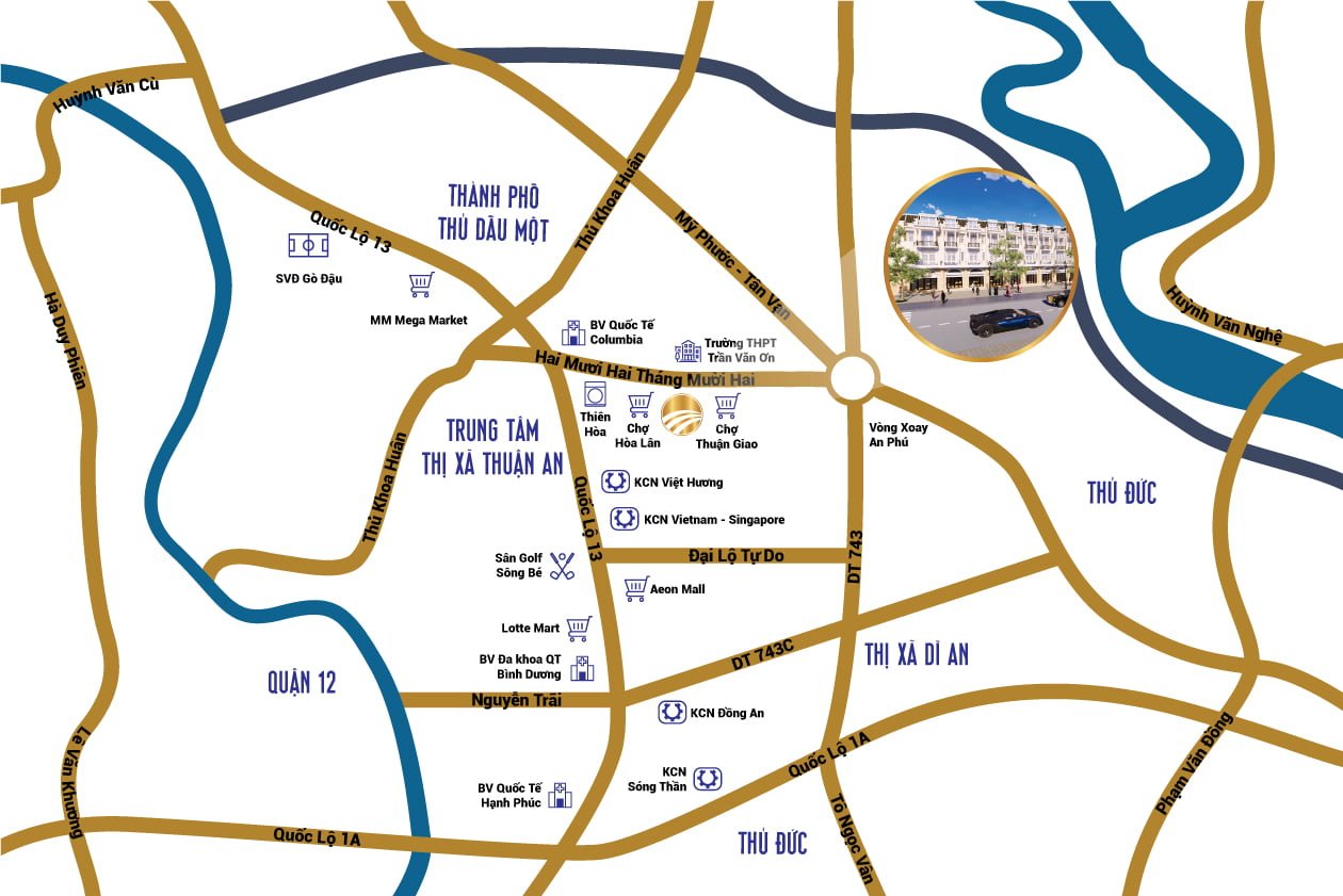 Dự án đất nền Lộc Phát Residence Bình Dương, Hòa Lân,Thuận An