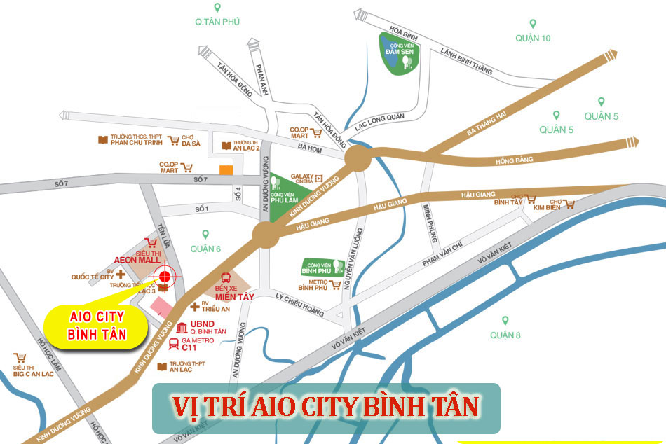 Ra mắt dự án căn hộ Aio City Bình Tân vi tri du an can ho aio city - Ra mắt dự án căn hộ Aio City Bình Tân