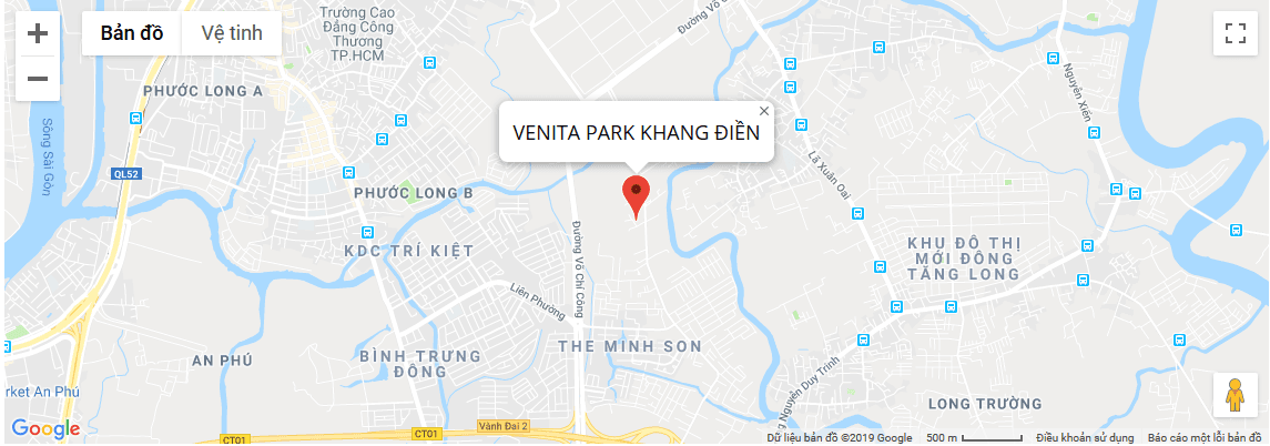 Bản đồ vị trí dự án Venita Park Khang Điền Quận 9