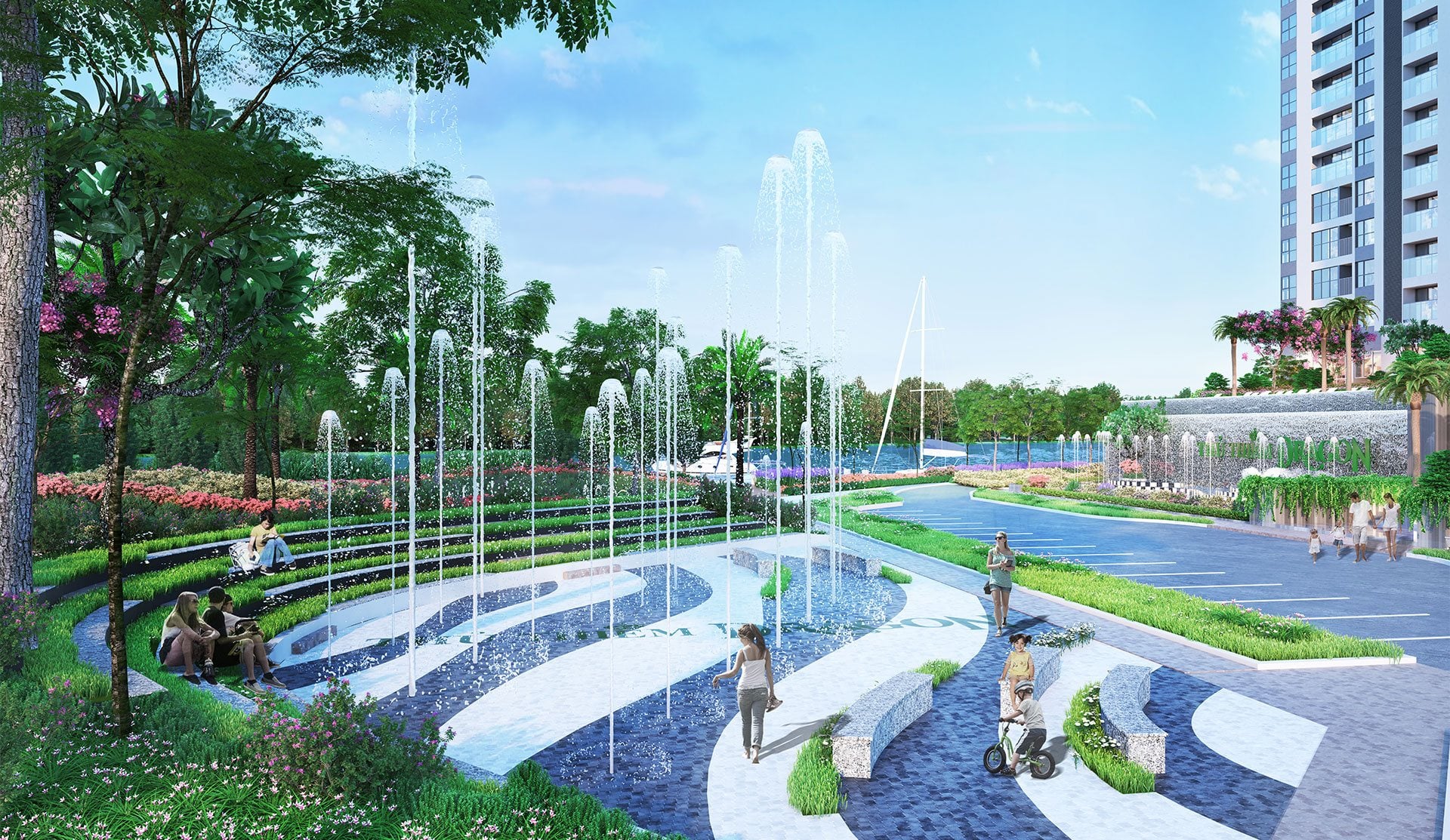 Quảng trưởng trung tâm tại nội khu dự án