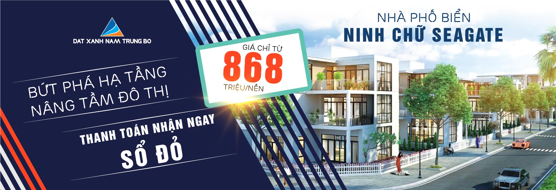 Nhà phố biển Ninh Chữ Seagate chỉ 868 triệu/m2 Nhà phố biển Ninh Chữ Seagate chỉ 868 triệu/m2