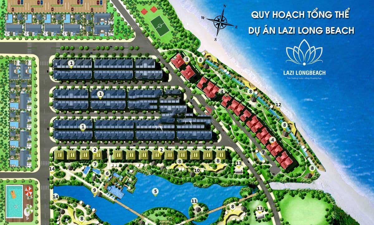 Mặt bằng quy hoạch dự án Lazi Long Beach La Gi Bình Thuận