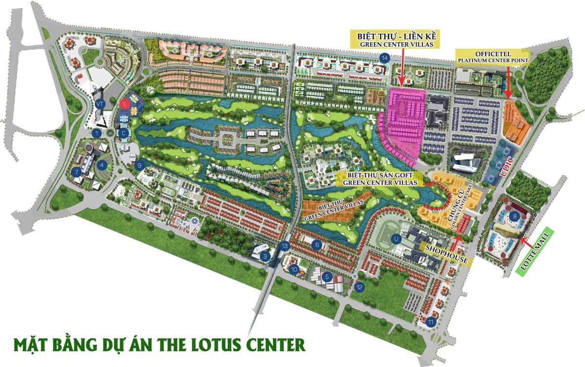 Mặt bằng dự án Lotus Center Long An