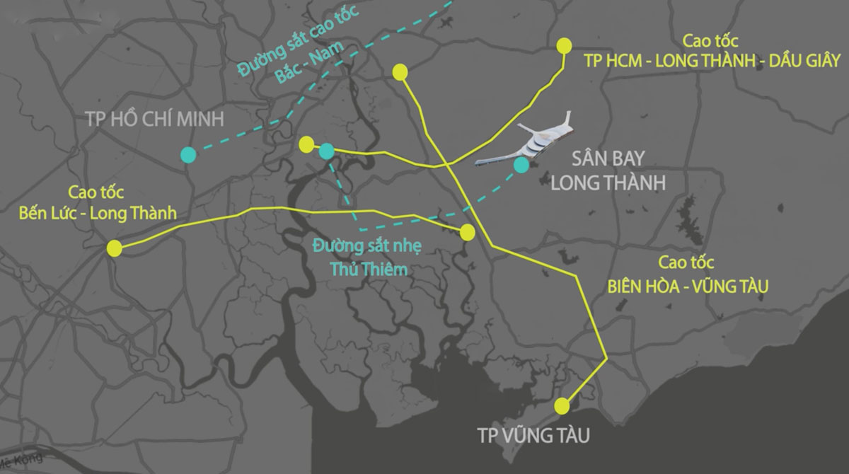 Hạ tầng giao thông kết nối xung quanh sân bay Long Thành