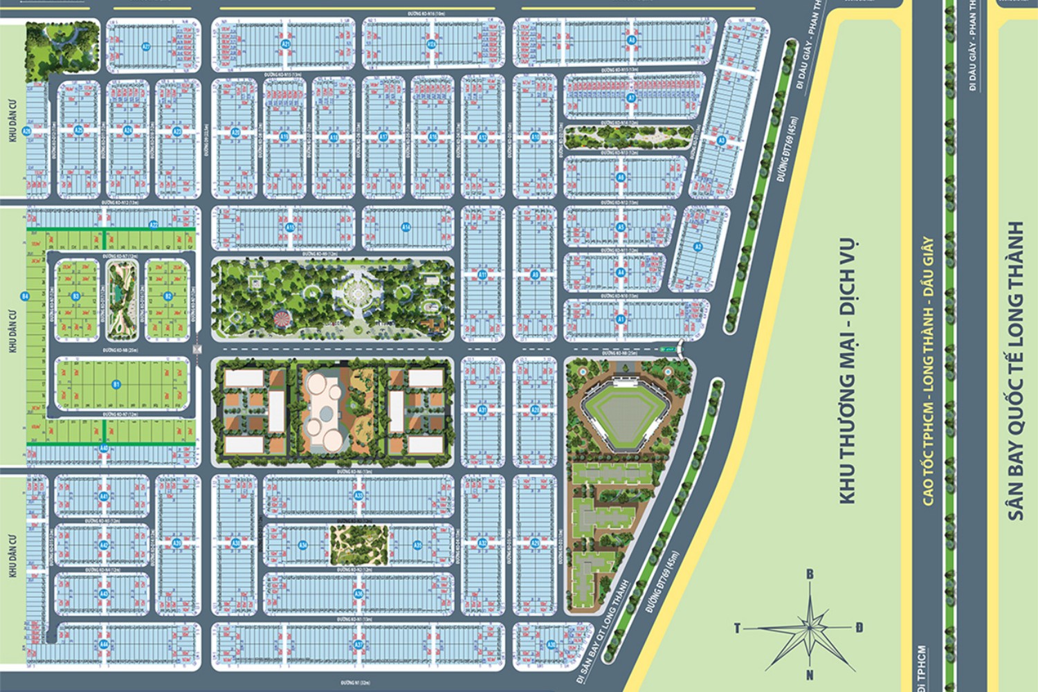 CENTURY CITY măt bằng dự án century city kim oanh long thành - CENTURY CITY