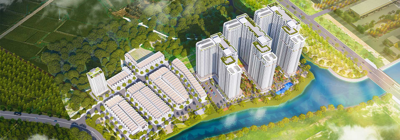Phối cảnh dự án nhà phố căn hộ Vietsing Phú Chánh