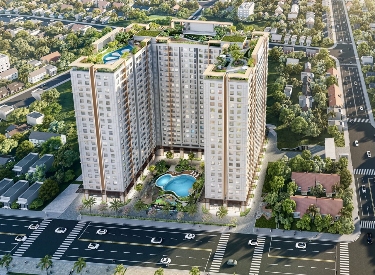 Phối cảnh dự án căn hộ chung cư Tecco Felice Homes đường Lê Thị Trung, Thuận An, Bình Dương