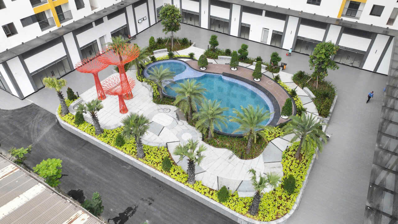Thực tế hồ bơi tại căn hộ Tecco Felice Homes