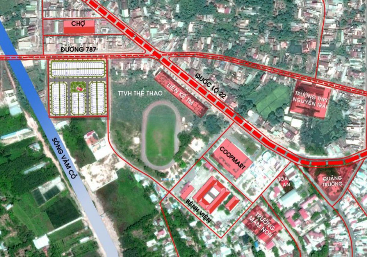 Vị trí dự án Mai Anh Mega Mall Trảng Bàng Tây Ninh