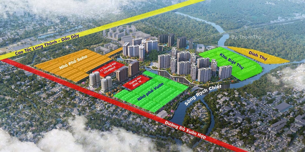 Mặt bằng tổng thể hệ sinh thái tiện ích nội khu dự án khu đô thị The Global City An Phú, Quận 2