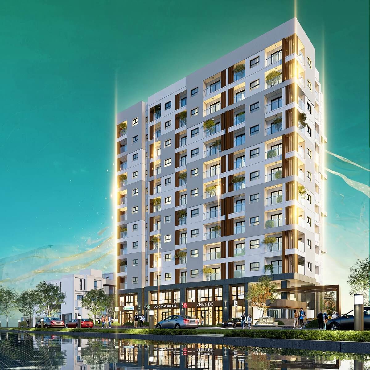 Phối cảnh dự án căn hộ chung cư CT1 Riverside Luxury Nha Trang - chủ đầu tư VCN