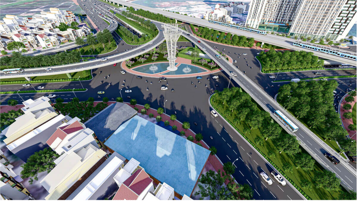 Hình ảnh dự án hạ tầng nút giao thông An Phú - quy mô 3 tầng