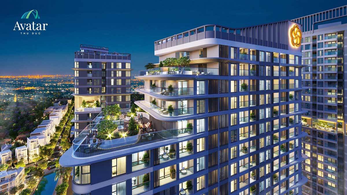 Phối cảnh căn hộ duplex - penthouse dự án căn hộ Avatar Thủ Đức
