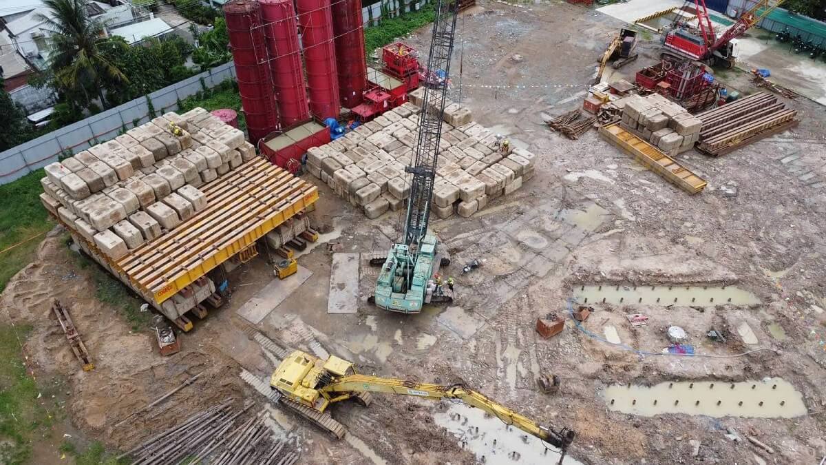 Hình ảnh tiến độ xây dựng dự án căn hộ chung cư The Emerald 68 Contecons - QL13 Thuận An
