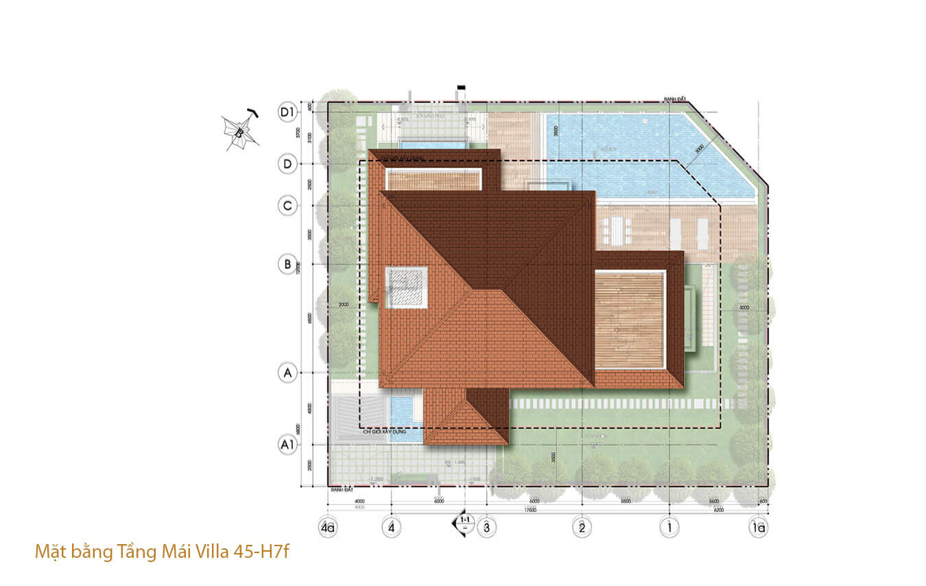 Layout thiết kế biệt thự Saroma Villa cao cấp