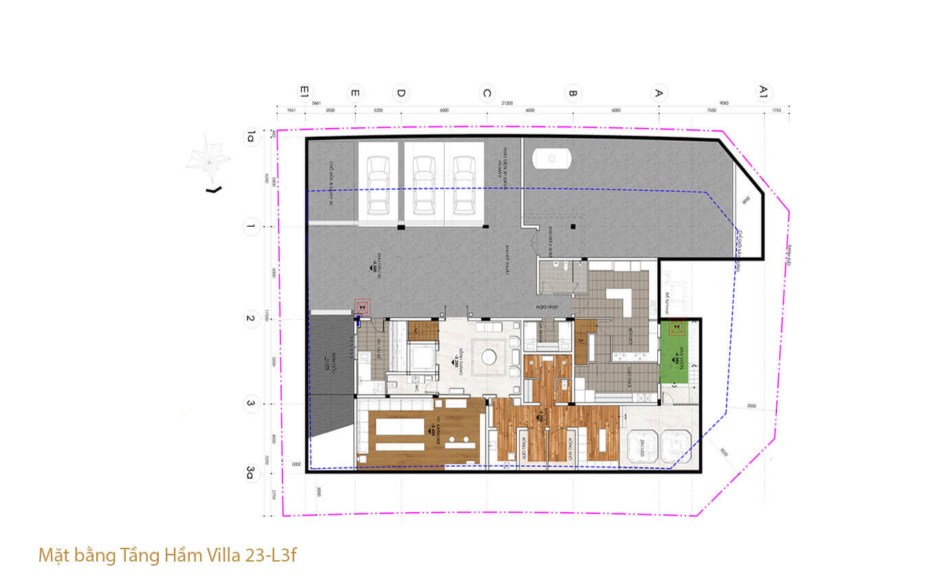 Layout thiết kế biệt thự Saroma Villa tiêu chuẩn