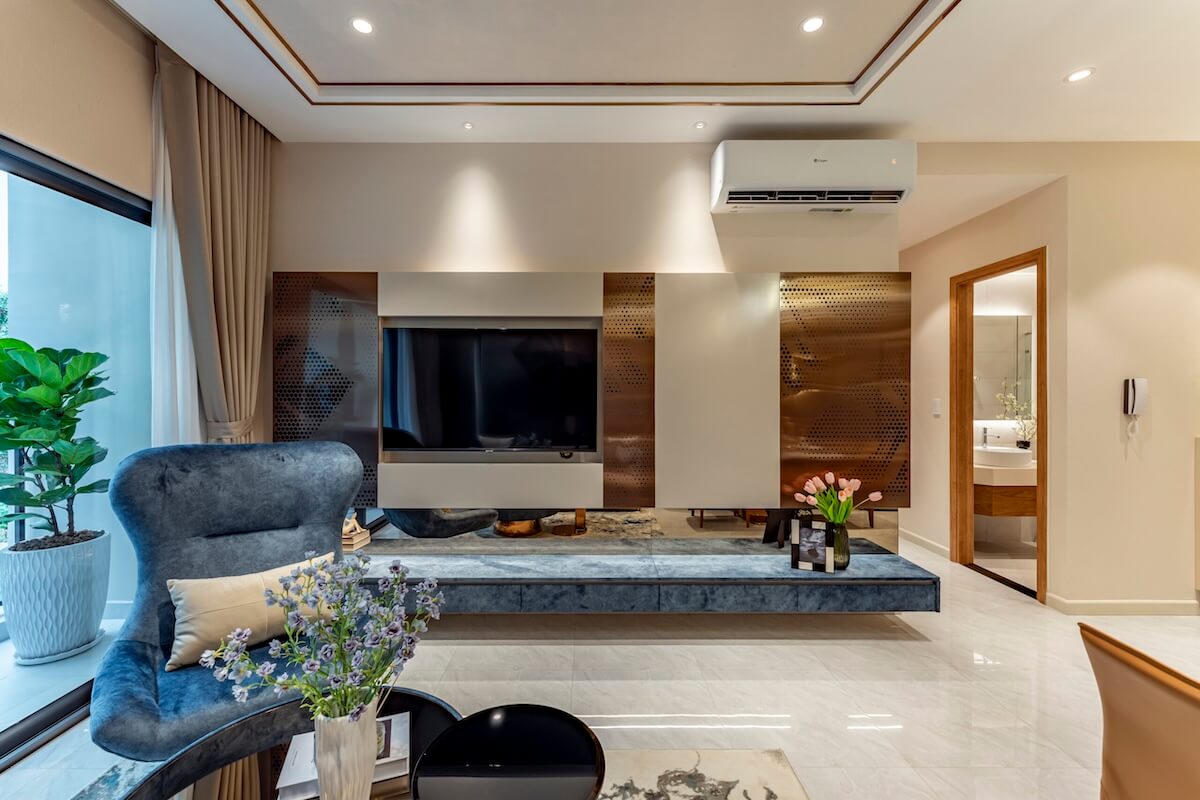 Không gian phòng khách căn hộ Khải Hoàn Prime