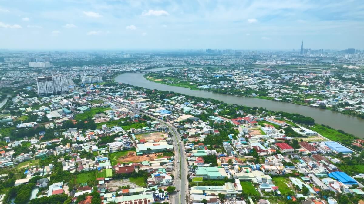 Hỉnh ảnh 1 góc thành phố Thuận An Bình Dương