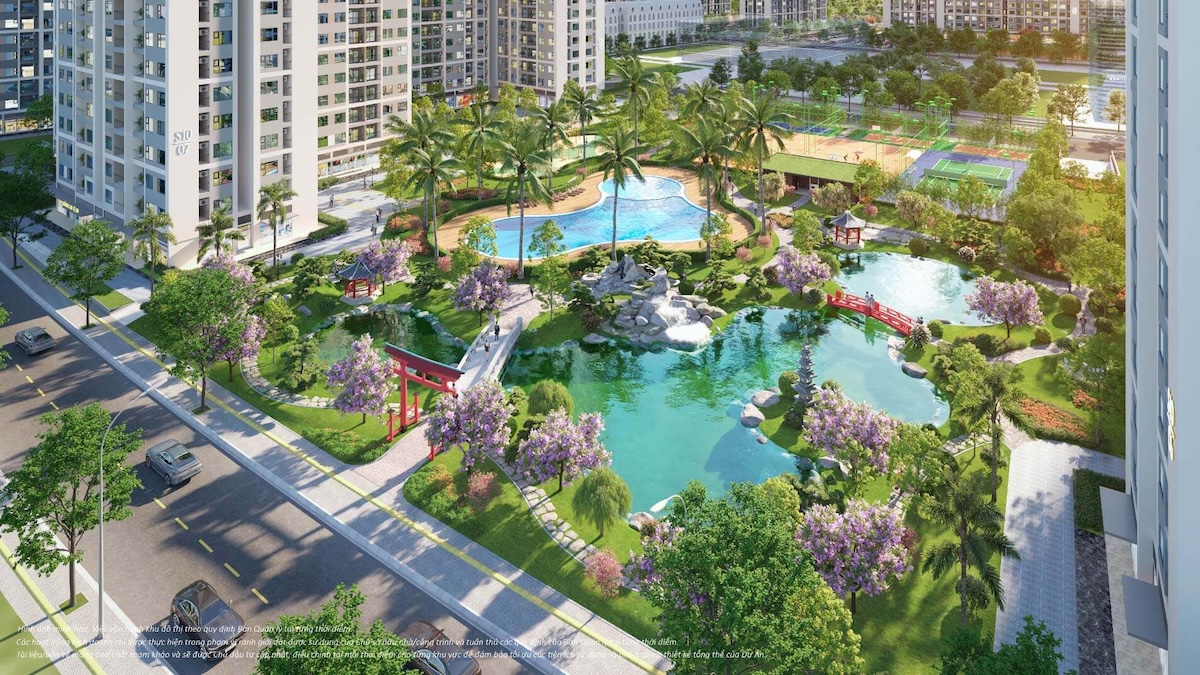 Vườn Nhật Bản Origami tại khu đô thị Vinhomes Grand Park quận 9