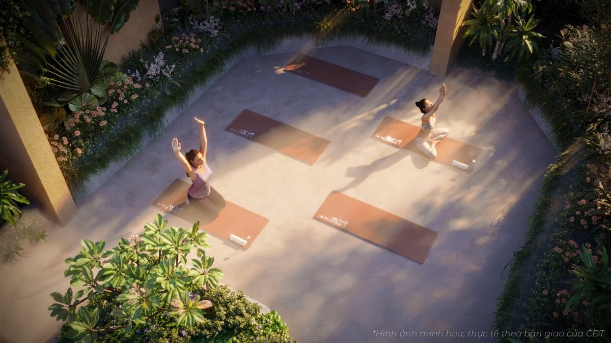 Khu vực tập Yoga tại A&T Sky Garden