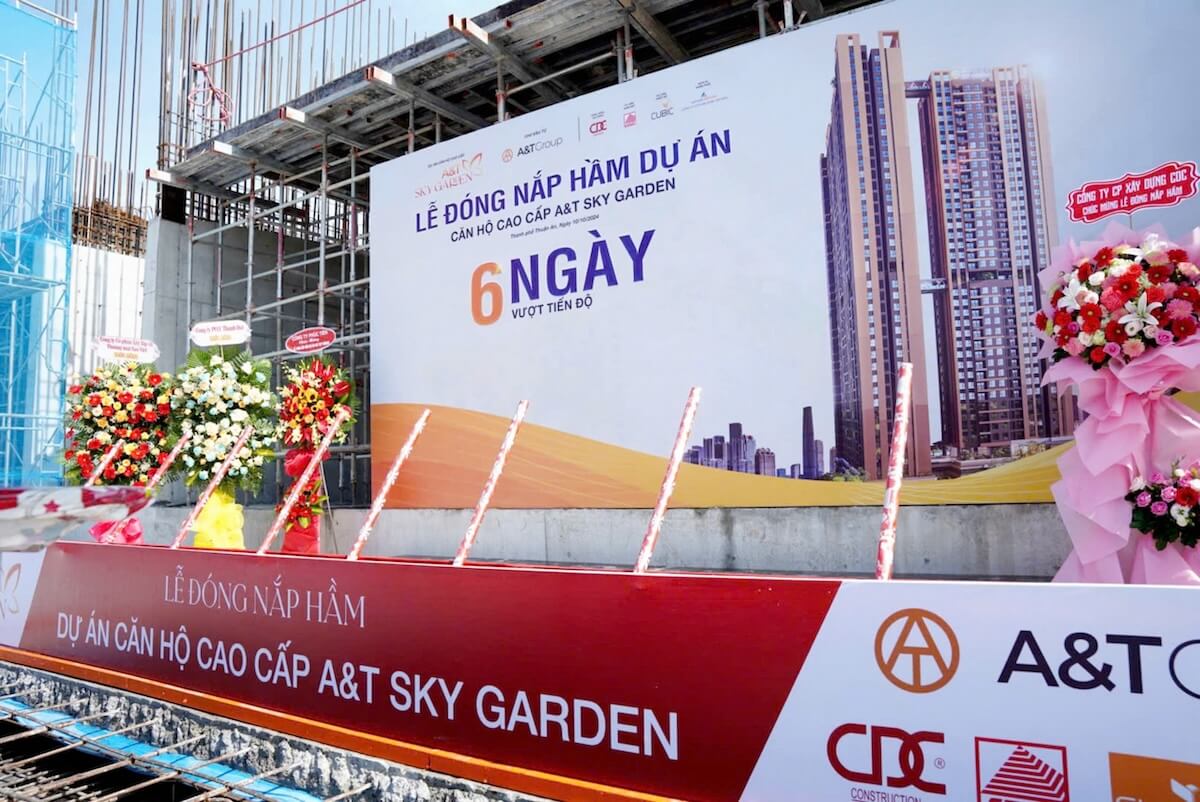 Lễ đóng nắm hầm dự án A&T Sky Garden