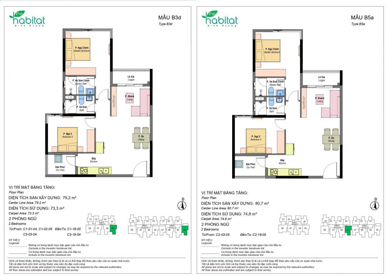 Thiết kế căn hộ 1 phòng ngủ The Habitat Bình Dương