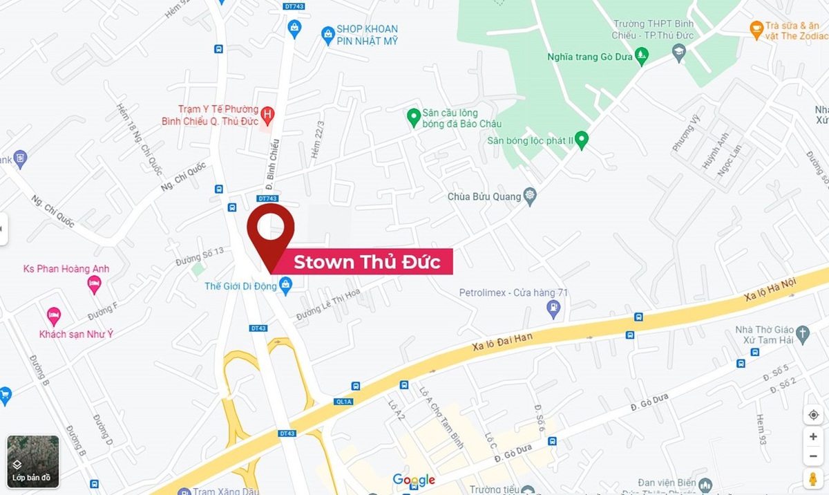 Vị trí dự án căn hộ Stown Gateway