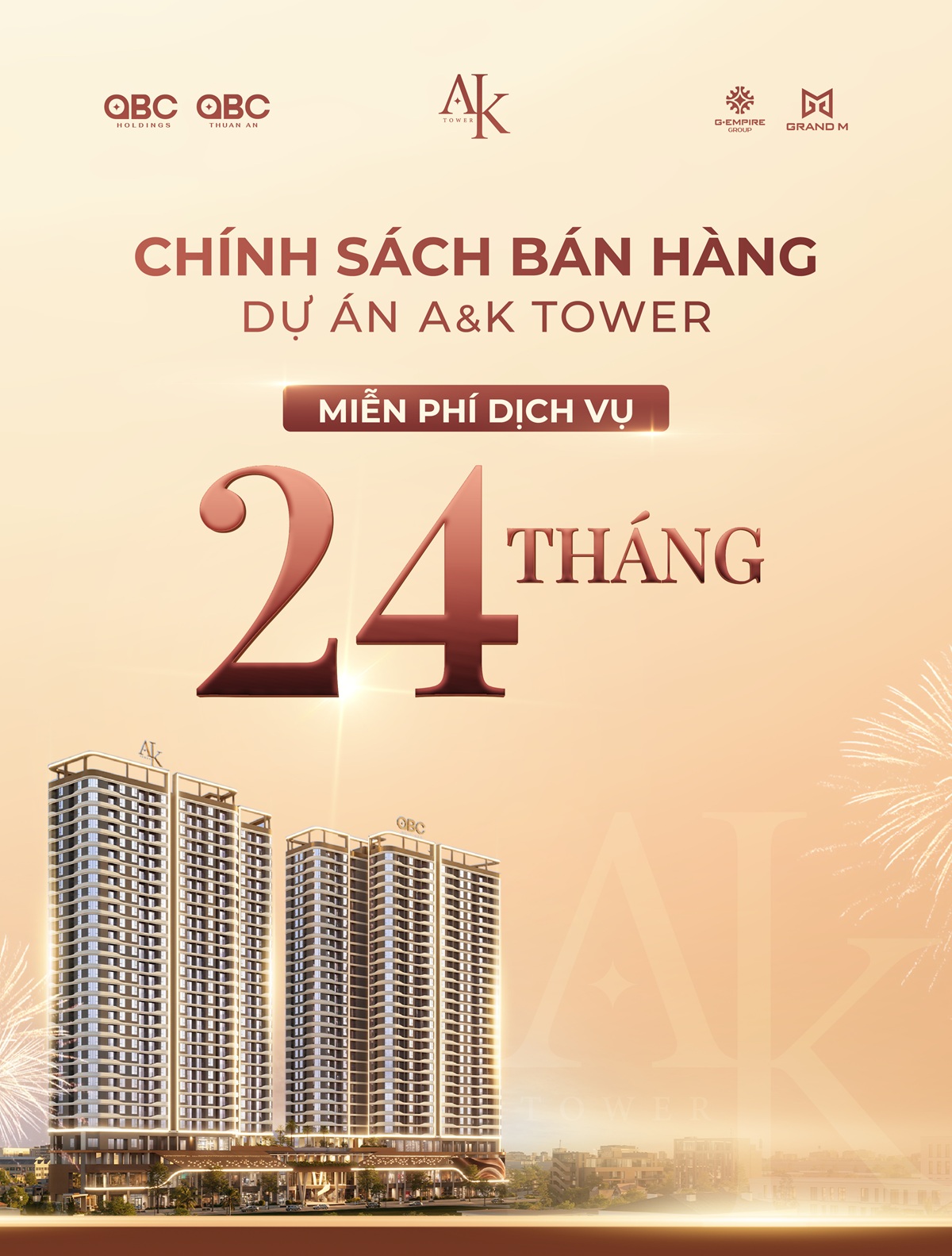 Chính sách ưu đãi dự án căn hộ A&K Tower