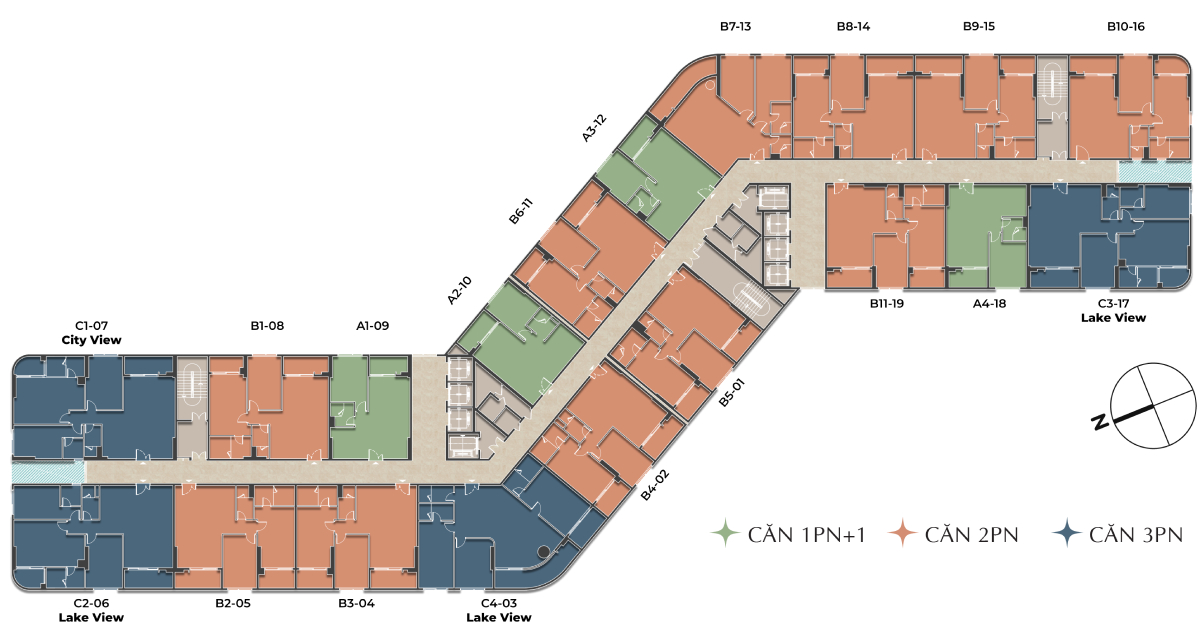 Mặt bằng tầng căn hộ Diamond Sky