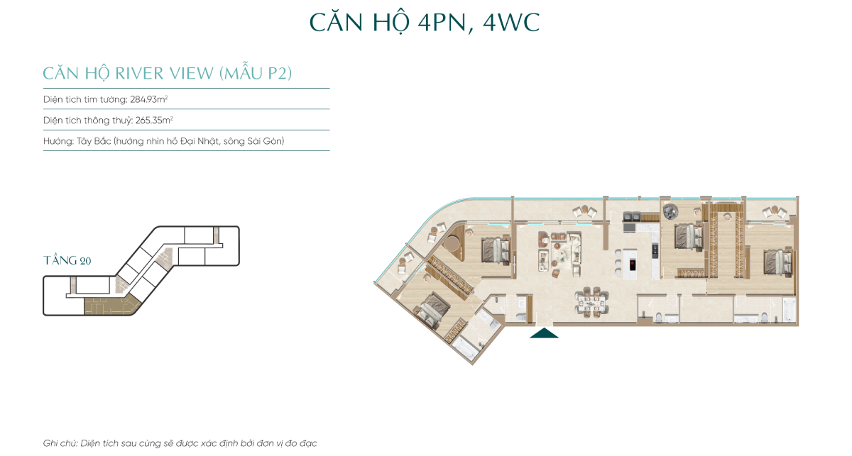 Layout thiết kế căn hộ Diamond Sky