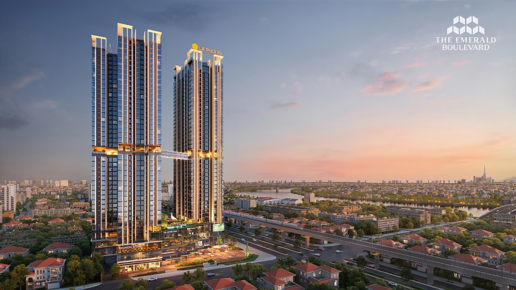 Phối cảnh khu căn hộ cao cấp The Emerald Boulevard