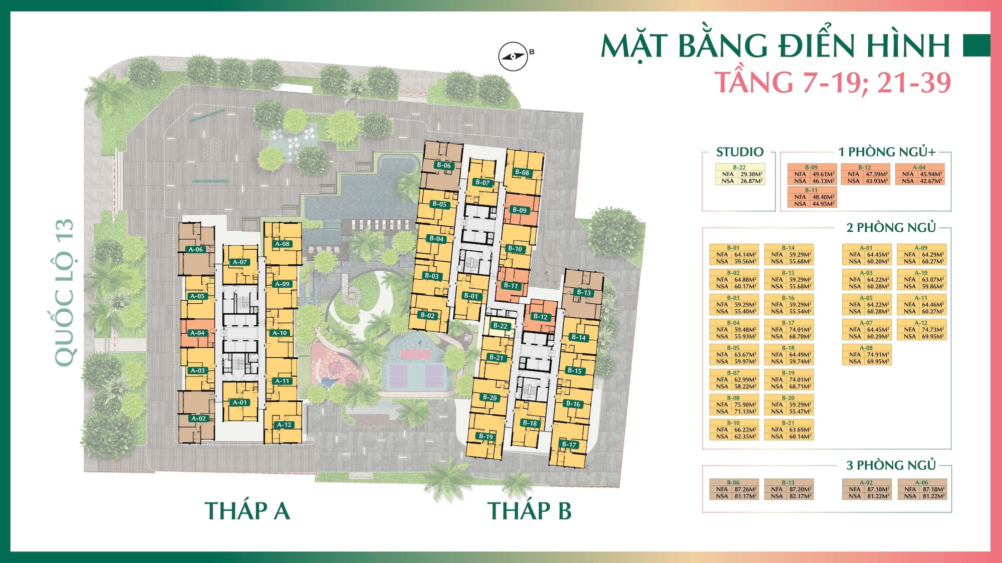 Mặt bằng dự án căn hộ The Emerald Boulevard