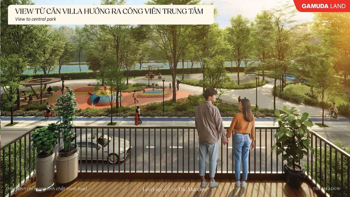Công viên trung tâm dự án The Meadow Bình Chánh