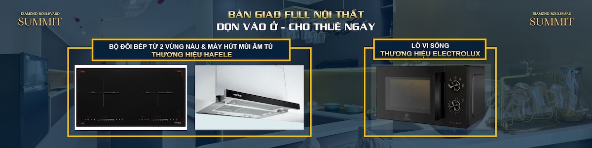 Tiêu chuẩn bàn giao phòng bếp căn hộ Diamond Boulevard