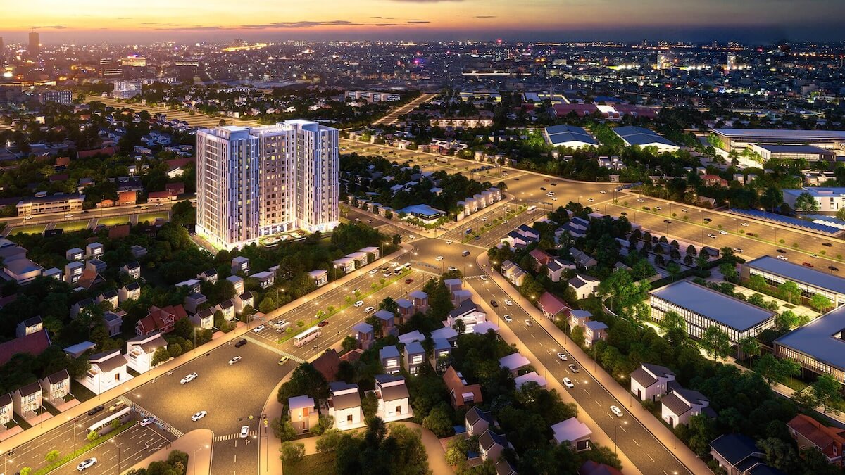 Phối cảnh tổng thể dự án căn hộ Tecco Felice Tower Tân Uyên