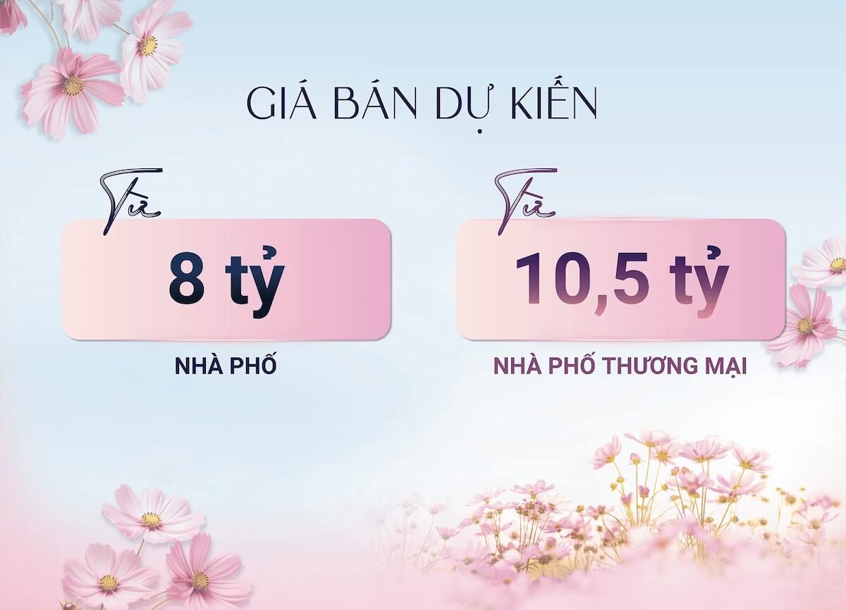 Giá bán nhà phố, shophouse dự án Springville Nhơn Trạch