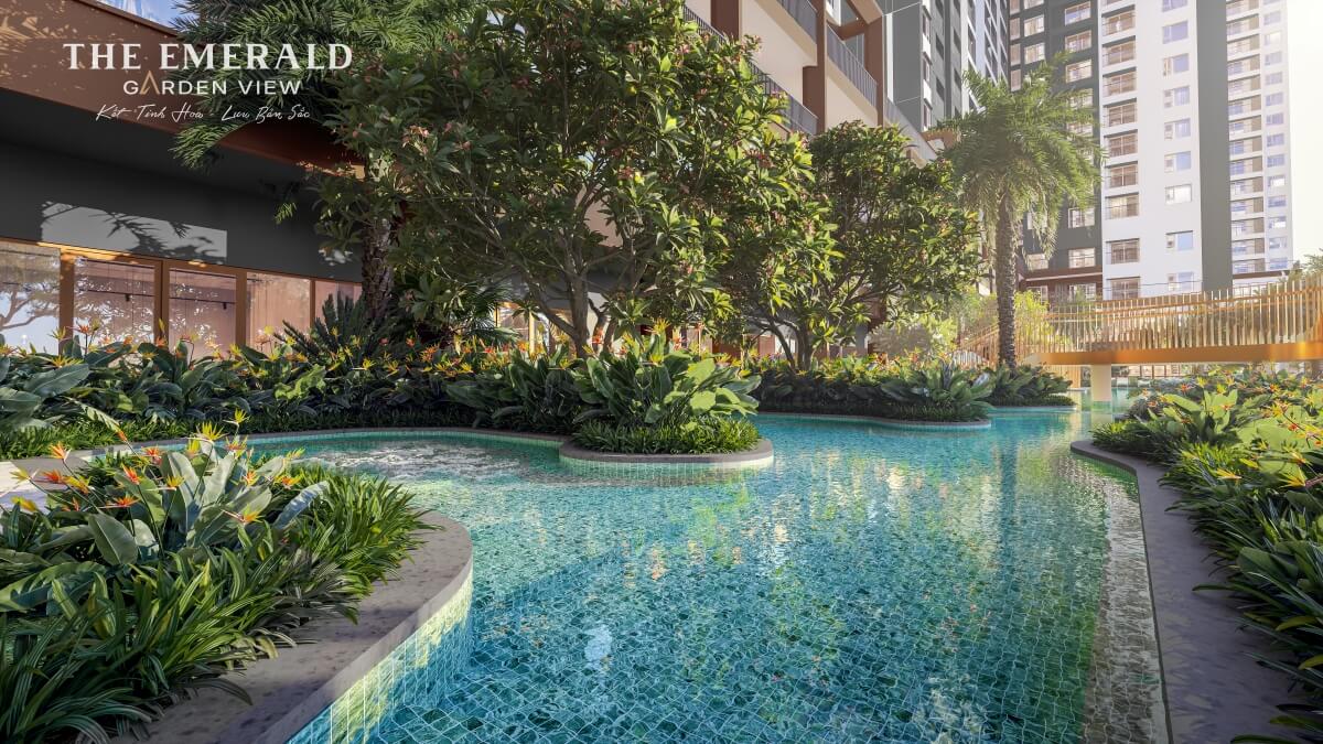 Hồ bơi tại dự án căn hộ The Emerald Garden View