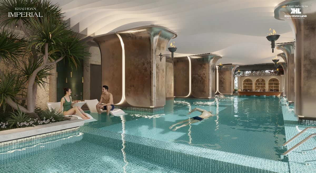 Hồ bơi tầng 21 dự án căn hộ Khải Hoàn Imperial