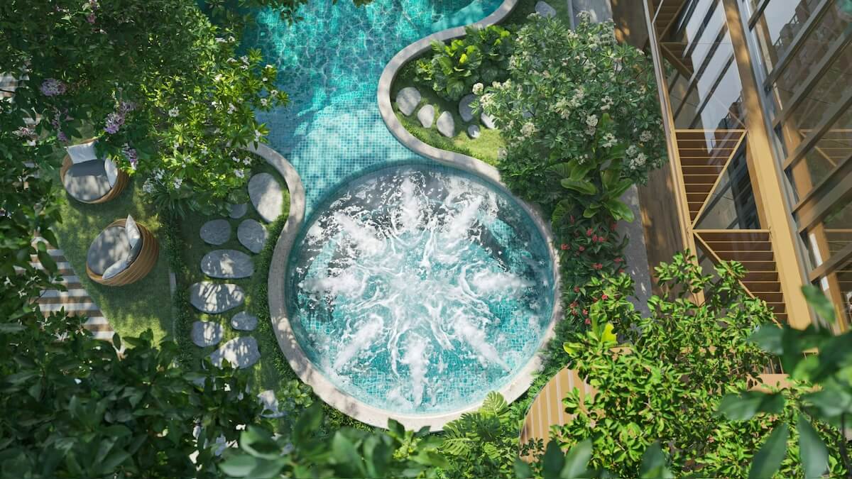 Hồ Jacuzzi tại căn hộ Monrei Saigon