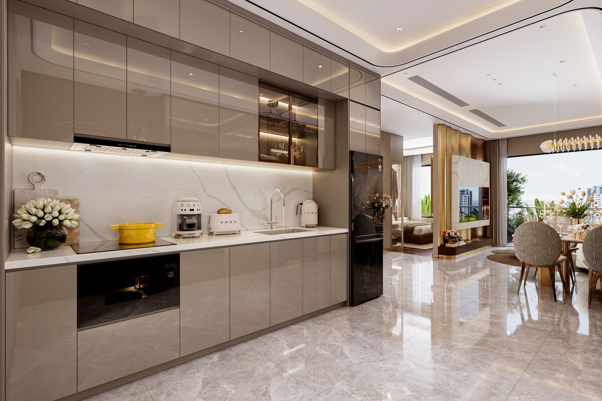 Khu vực bếp căn hộ Khải Hoàn Imperial