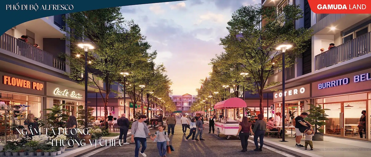 Phố đi bộ tại dự án Artisan Park