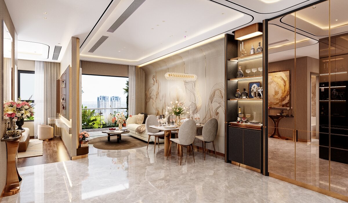 Phòng khách căn hộ Khải Hoàn Imperial