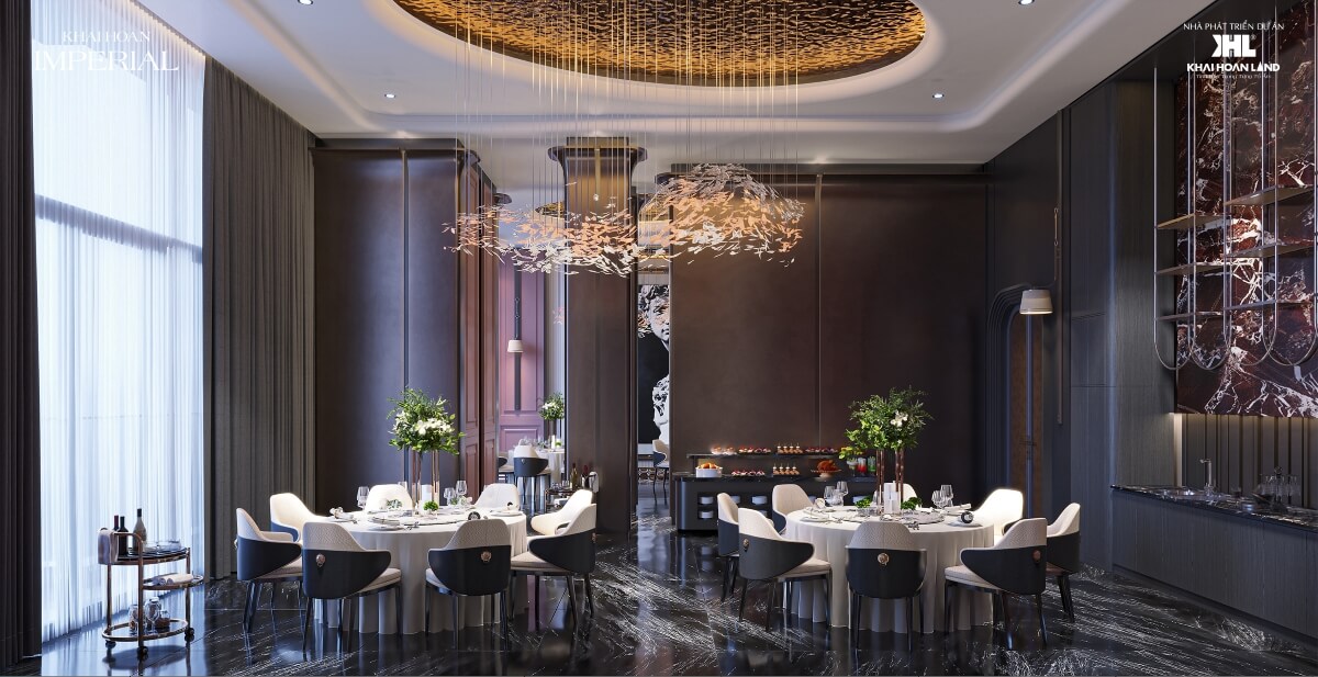 Phòng tiệc tại dự án căn hộ Khải Hoàn Imperial