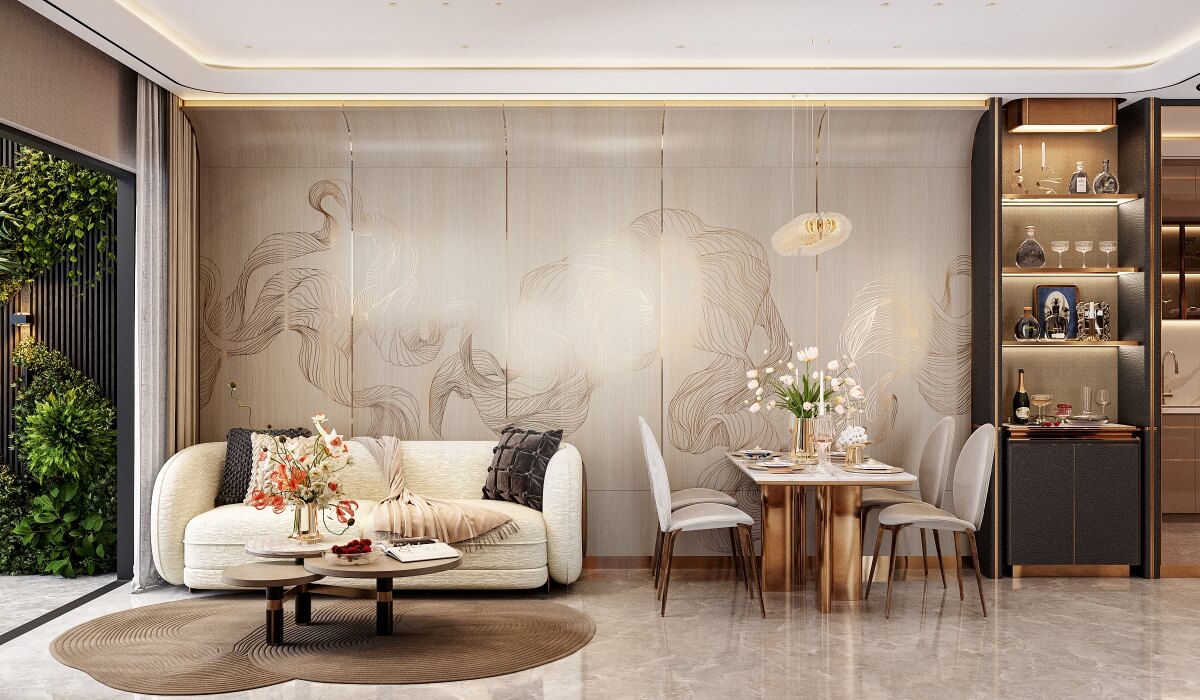 Phòng khách căn hộ Khải Hoàn Imperial