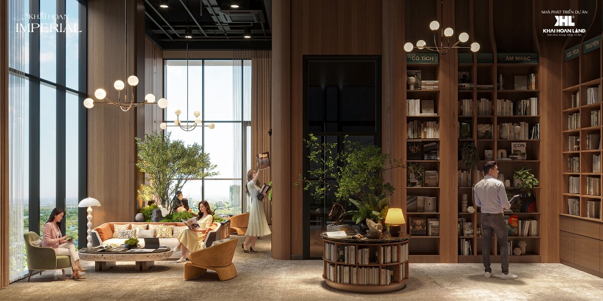Thư viện tại dự án căn hộ Khải Hoàn Imperial