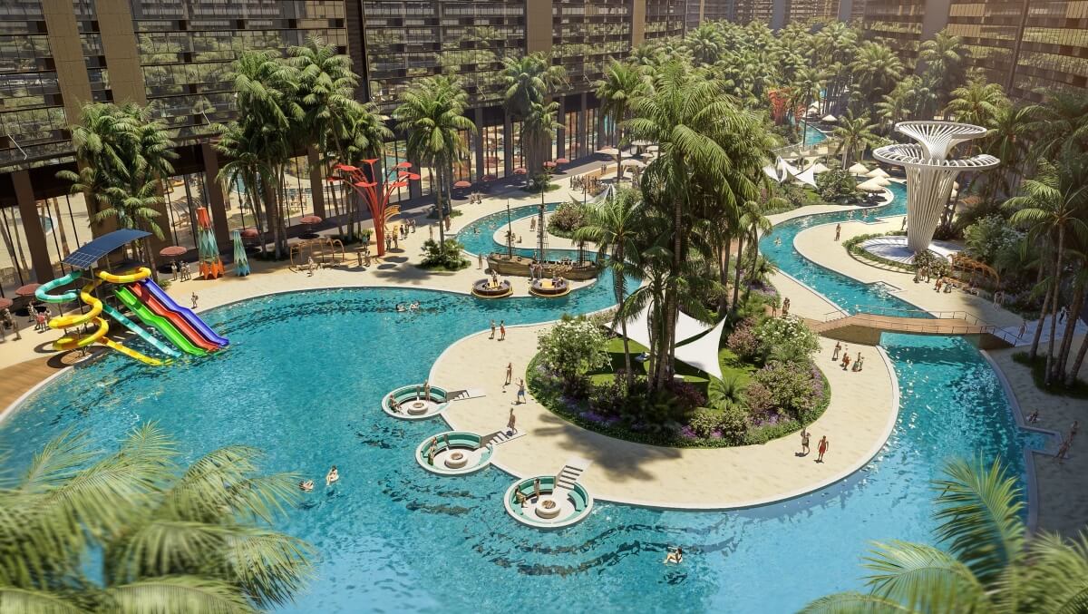Hồ bơi tại dự án căn hộ Noble Crystal Riverside