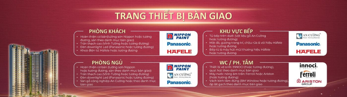 Tiêu chuẩn bàn giao căn hộ Setia Edenia
