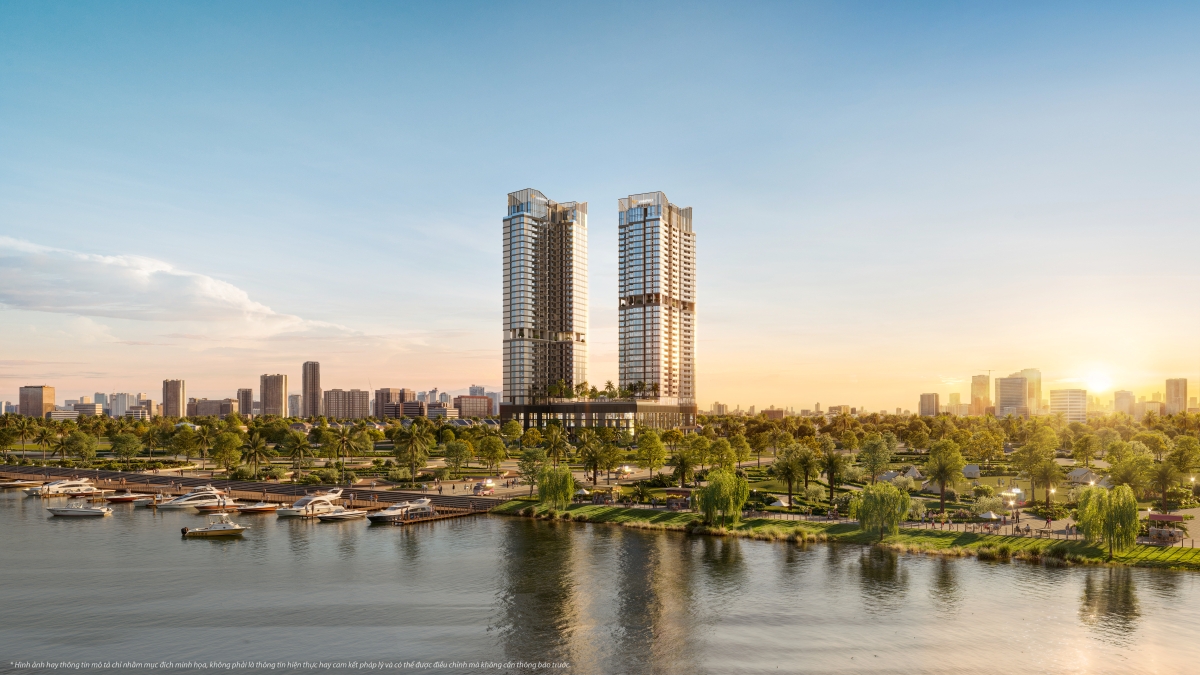 View từ sông Sài Gòn nhìn vào khu căn hộ Vlasta Premier Phú Thuận