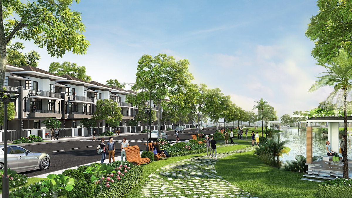 Công viên ven sông tại khu đô thị Lavila Nam Sài Gòn