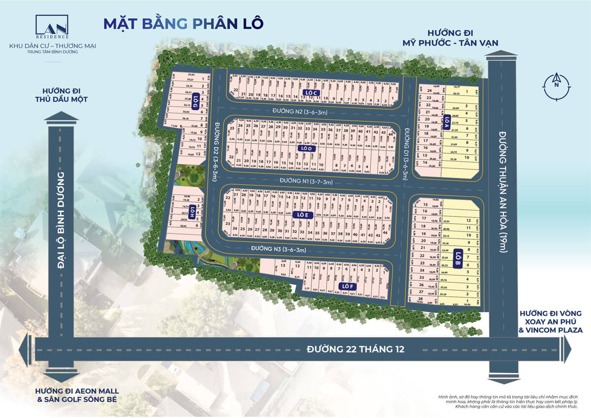 Mặt bằng phân lô khu dân cư An Residence